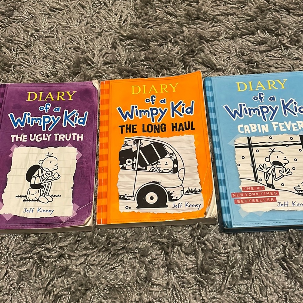3 diary of a wimpy kid books
